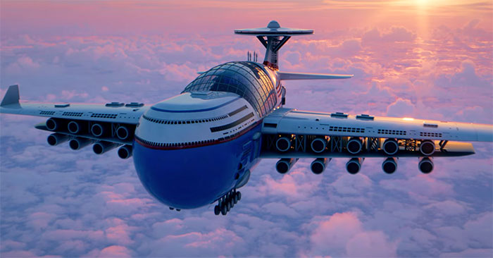 Admire the 'never Landing' Flying Hotel Powered by Nuclear Power
