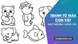 Animal Coloring Pages for Kids, Funny Pet Pictures