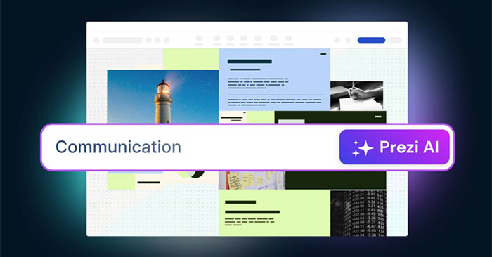 Create professional presentations with Prezi AI.
