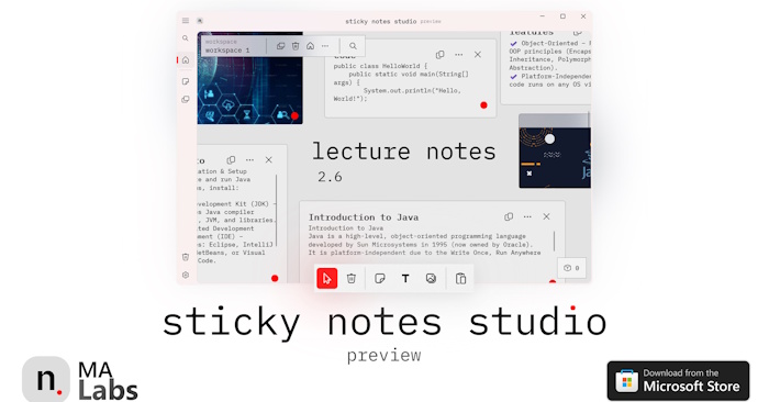 How to Use Sticky Notes Studio on Windows