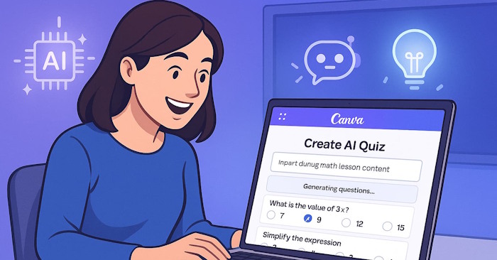 Guide to creating a quiz website on Canva AI