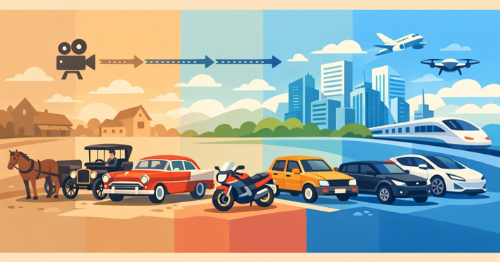 A guide to creating an awesome AI video titled 'The Evolution of Car Models'.