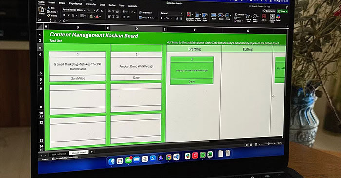 How to Build a Fully Functional Kanban Board in Excel