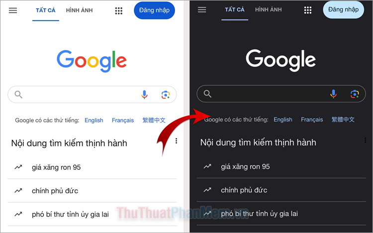 How to Change Google Interface Color on Phone