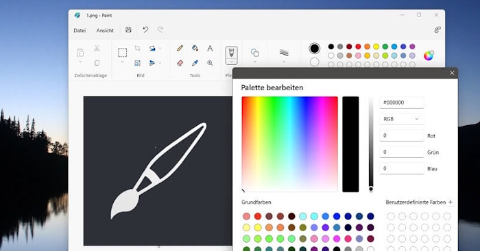 How to change an image's background color in Windows 11 Paint