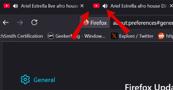 How to Change the Position of the Sound Icon in a Tab on Firefox