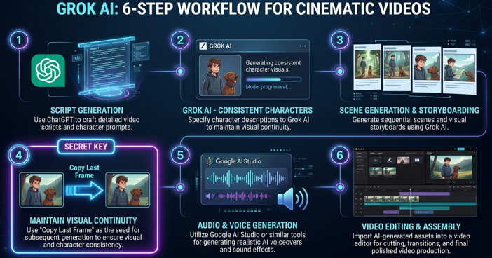 How to create a long video on Grok