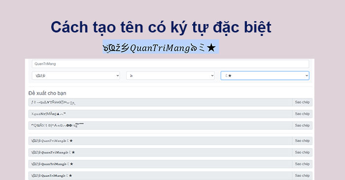 How to Create Names with Special Characters, Add Special