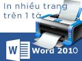 How to Print Multiple Pages on One Sheet of Paper in Word 2010