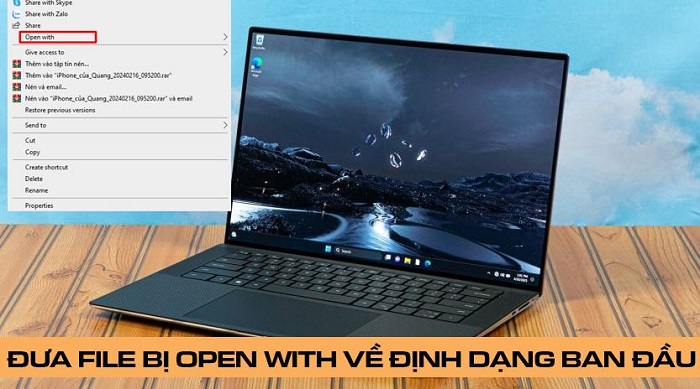 How to Restore an Open with File to Its Original Format?