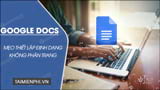 How to set up no-page formatting in Google Docs