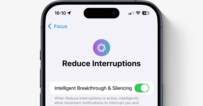 How to use Reduce interruption mode on iPhone