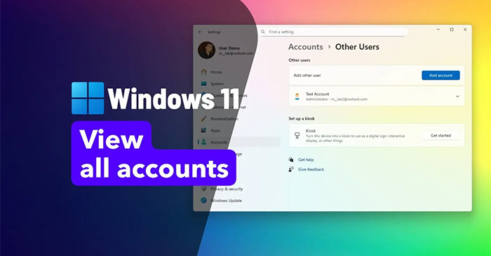 How to View All Accounts on Windows 11