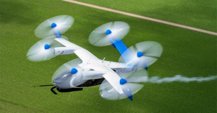 Hydrogen - Electric Flying Taxi Traveled 841 Km Only Emitting