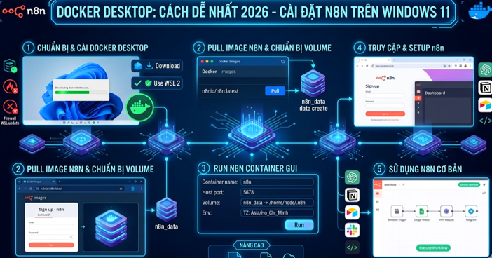 Instructions for installing and using n8n on Windows 11