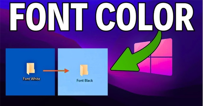 Instructions to Change the Font Color of Icons on Windows