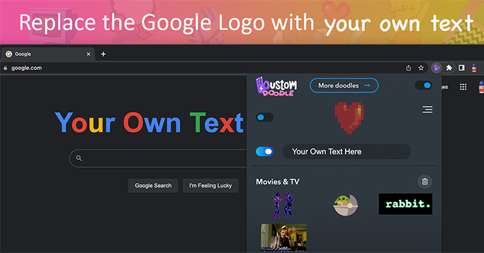 Instructions for Changing the Google Logo on the New Tab Page