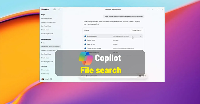 How to Searching for Files Using Copilot on Windows 11