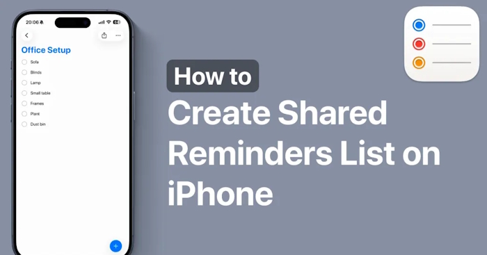 How to share reminder lists on iPhone