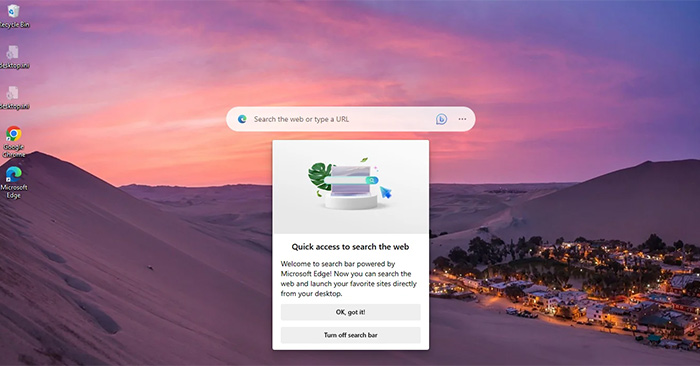 Instructions for Using the Search Bar on Microsoft Edge
