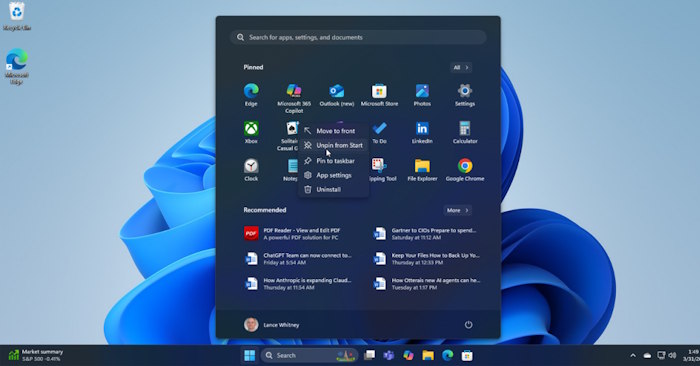 How to hide the phone panel in the Windows 11 Start menu