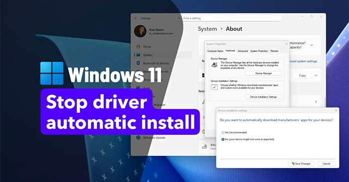 Instructions to Block Automatic Driver Installation on Windows 11