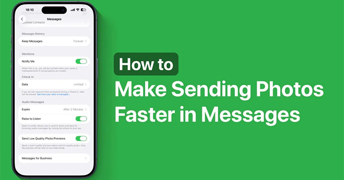 How to Speed up Sending Photos in iPhone Messages