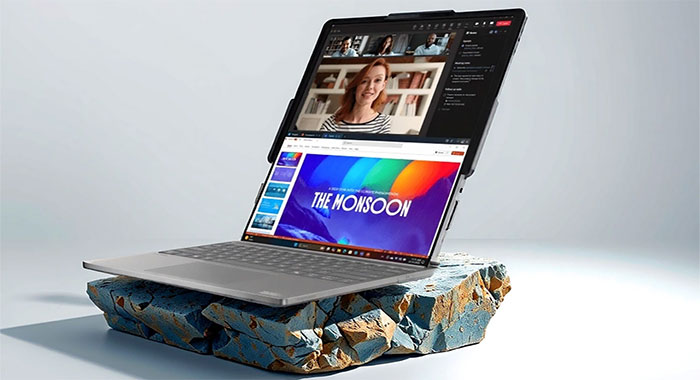 Leaked Images of Lenovo's First Roll-up Screen Laptop