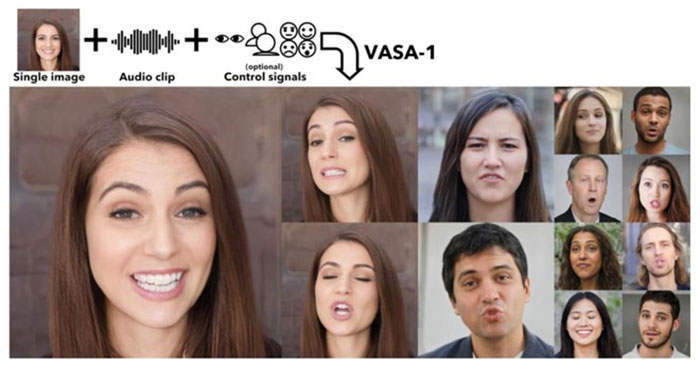 Microsoft introduces AI VASA-1 that can help portraits talk and sing