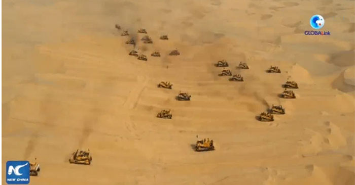 See How China Builds Highways Across Deserts Despite Sandstorms