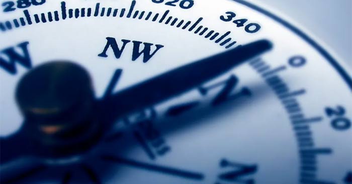 Which Direction Does a Compass Point in Space?