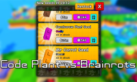 Latest Plants vs Brainrots Roblox Codes