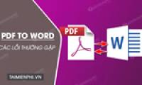 Common errors when converting PDF to Word files