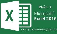 Excel 2016 - Lesson 3: How to create new and open existing spreadsheets