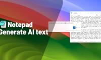 Instructions for creating text using AI on Notepad Windows 11
