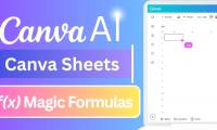 Guide to using AI to create functions and formulas in Canva Sheets
