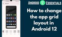 How to change the application arrangement style on Android 12