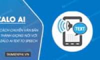How to convert text to speech using Zalo AI Text To Speech