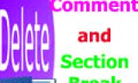 How to delete Comment and Section Break in Word 2013, 2010, 2007, 2003