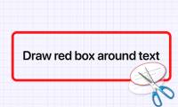 How to draw a frame around text using the Snipping Tool