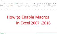How to enable and disable macros in Excel
