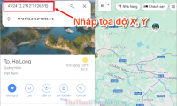 How to enter X, Y coordinates on Google Maps