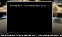 How to fix No bootable device error insert boot disk and press any key