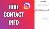 How to hide contact information on Instagram