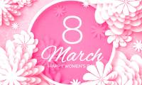 How to create a March 8th greeting card to celebrate International Women's Day - Create online greeting cards for March 8th.