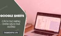 How to quickly create menus and dropdown lists in Google Sheets