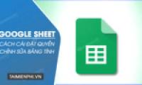 How to set edit permissions for spreadsheets in Google Sheets