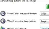 How to set up power off when closing the laptop lid.