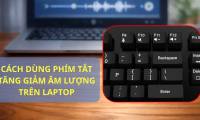 How to use the volume up and down shortcut keys on a laptop or computer.