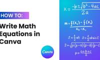 How to write mathematical symbols in Canva